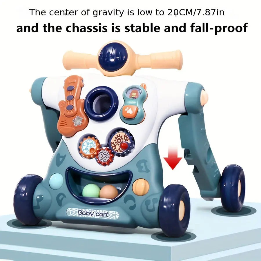 3-in-1 Sit-to-Stand Learning Walker Toy, Educational Walker Toy With Activity Center WardBoyzPROShop