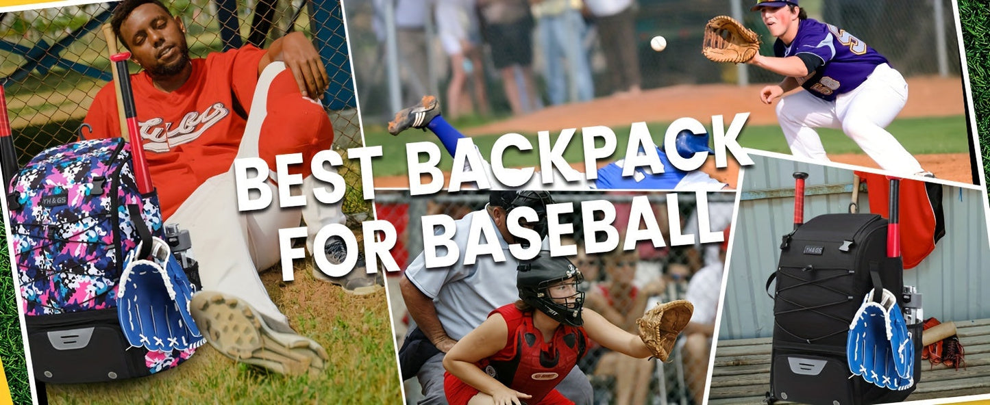 Large Capacity Baseball Backpack Softball Bag, External Helmet Holder And Fence Hook Baseball Backpack, With Shoes Compartment, - Holds Bats, Helmets, Gloves, Hats, Clothes, And Shoes For Baseball And Softball Players WardBoyzPROShop