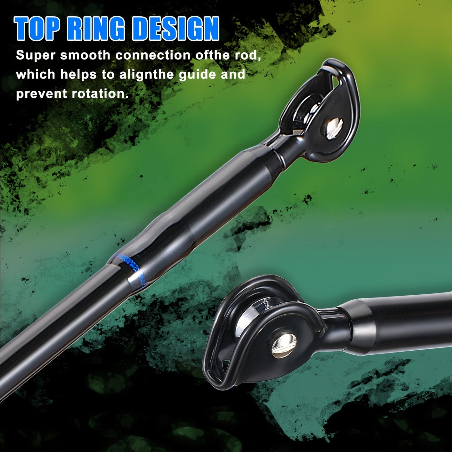 Sougayilang Heavy-Duty Carbon Fiber Boat Fishing Rod - Blue, Ambidextrous Grip for Deep Sea & Trolling WardBoyzPROShop