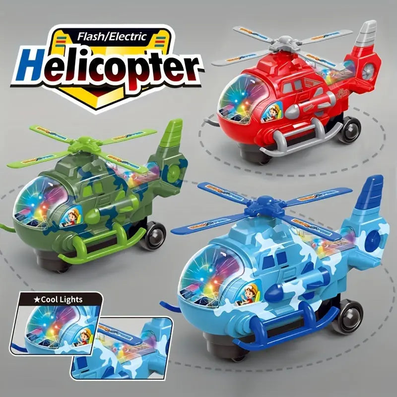 Electric Helicopter Toy for Kids with Lights and Music, 360° Rotating, Durable Plastic, Suitable for Boys and Girls, Ideal for Holidays and Playtime WardBoyzPROShop