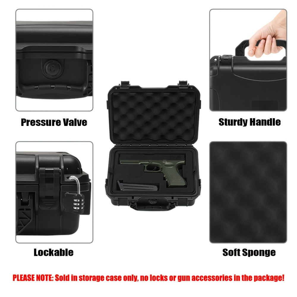Lockable Hard Shell Gun Case - Durable Firearm & Ammo Storage Box for 9x19mm, 9mm Luger, 380ACP, 38 S&W, 32 S&W,.40 S&W (Case Only) WardBoyzPROShop