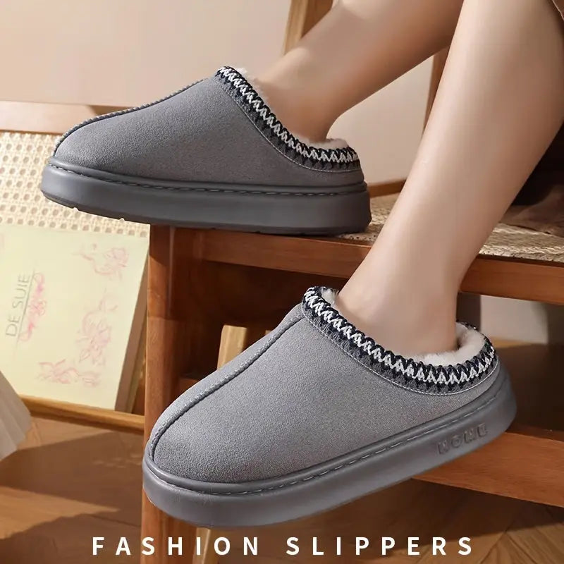 Winter Lace Fashion Cotton Slippers For Men And Women Casual Couples Indoor And Outdoor Warm Cotton Shoes, Cold And Comfortable Shoes, Bread Shoes WardBoyzPROShop
