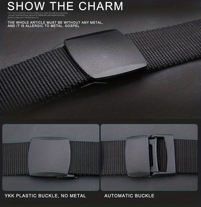 1pc Automatic Buckle Nylon Male Army Tactical Belt Mens Military Waist Canvas Belts, Ideal Choice For Gifts WardBoyzPROShop