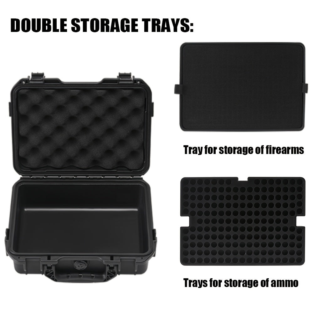 Lockable Hard Shell Gun Case - Durable Firearm & Ammo Storage Box for 9x19mm, 9mm Luger, 380ACP, 38 S&W, 32 S&W,.40 S&W (Case Only) WardBoyzPROShop