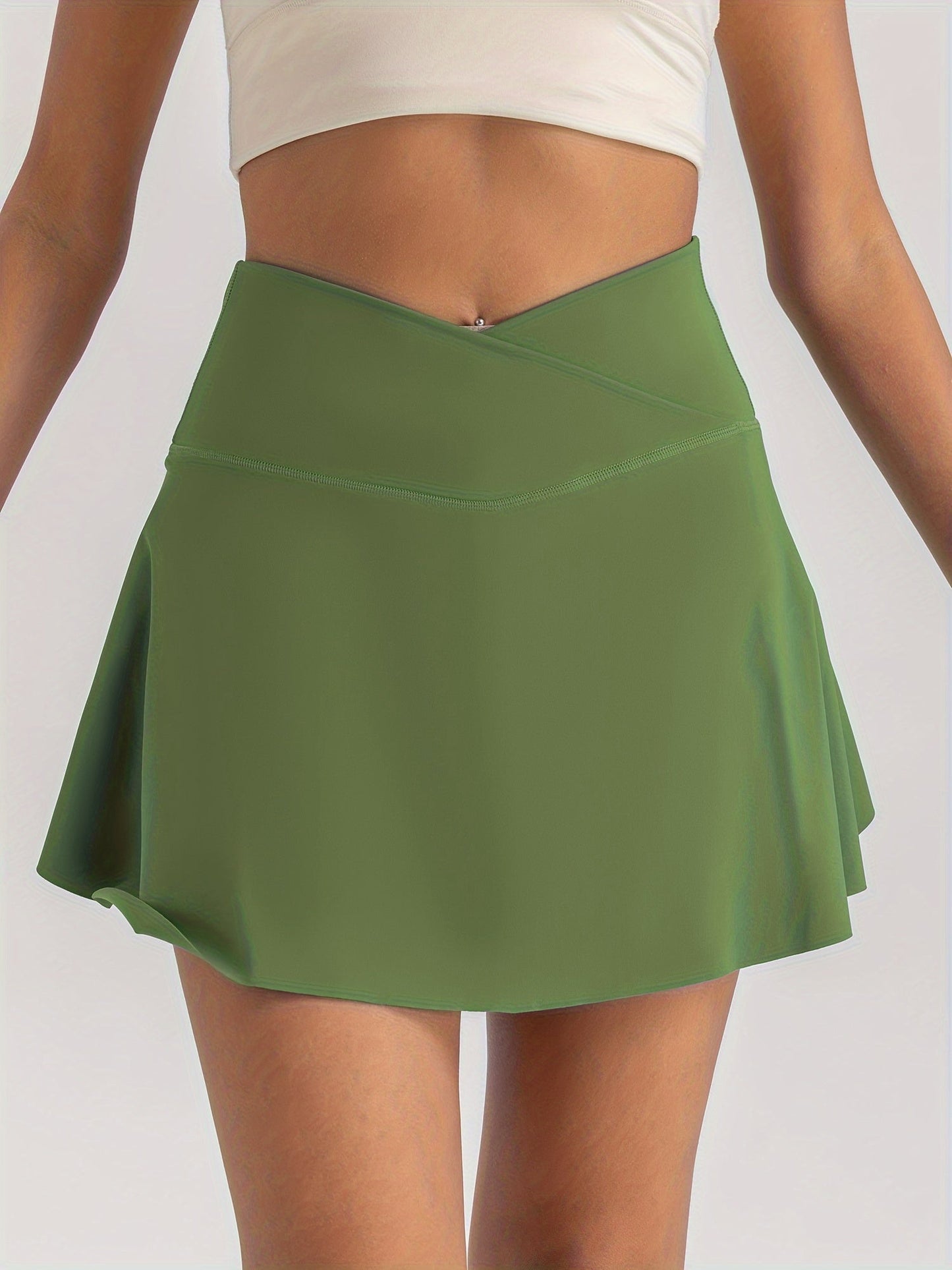 Women's 2-in-1 Tennis Skirt With Inner Pocket Shorts - High Waist Golf And Yoga Activewear WardBoyzPROShop