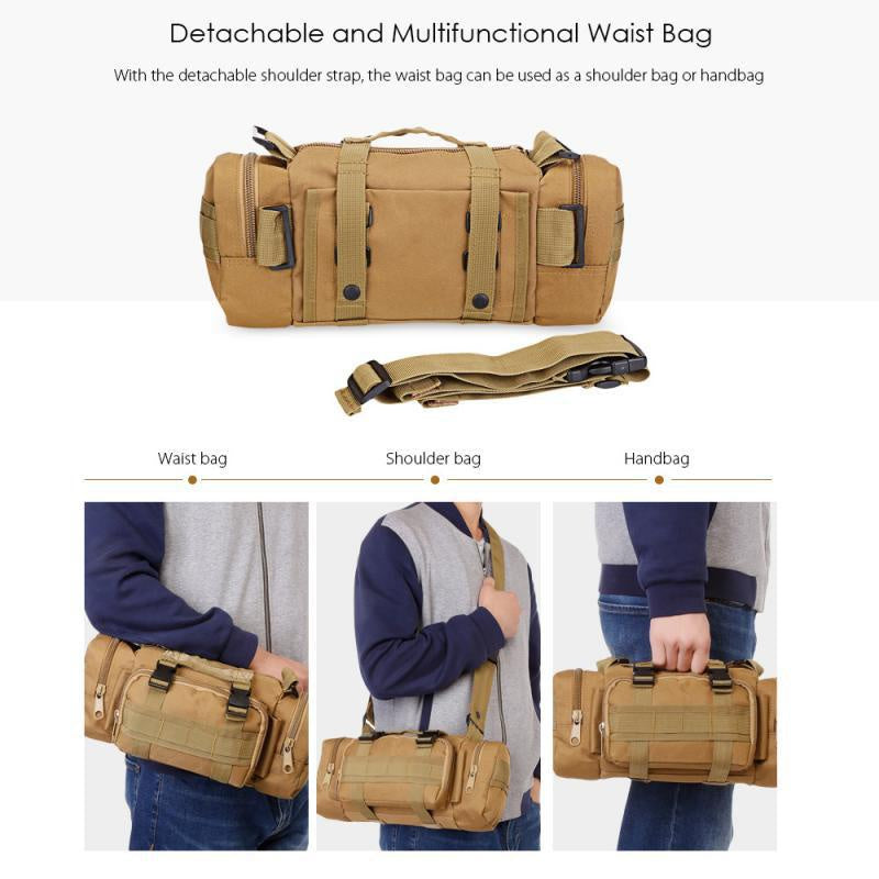 Army Green Tactical Waist Bag | Molle-Compatible, Hydrophobic, Multi-Pocket Design for Camping & Outdoor Adventures WardBoyzPROShop