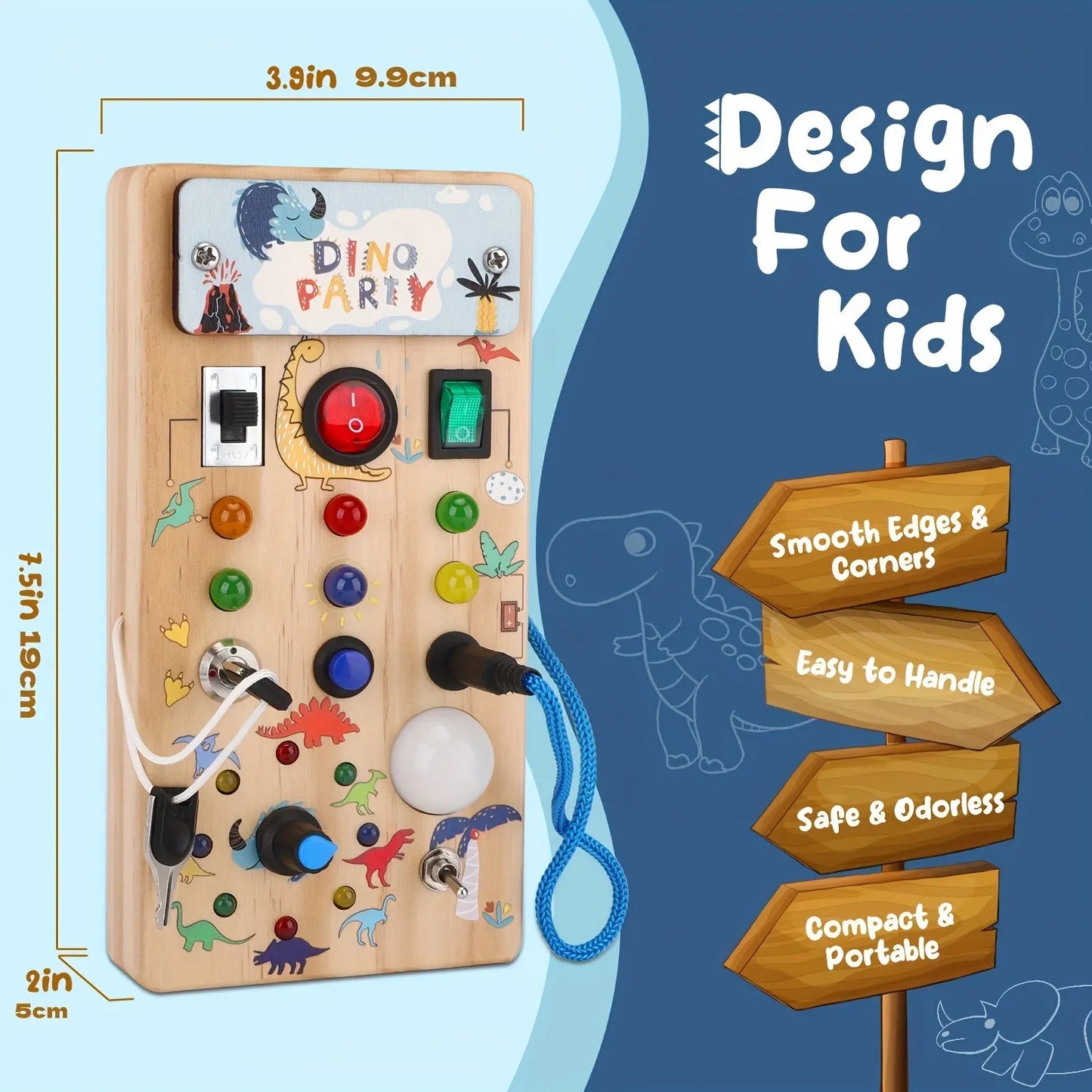 Busy Board, Toys For 1-3 Years Old, Baby Sensory Board, Preschool Learning Activities, Wooden Toys For Toddler, Christmas & Birthday Gift As Halloween, Christmas Gift WardBoyzPROShop