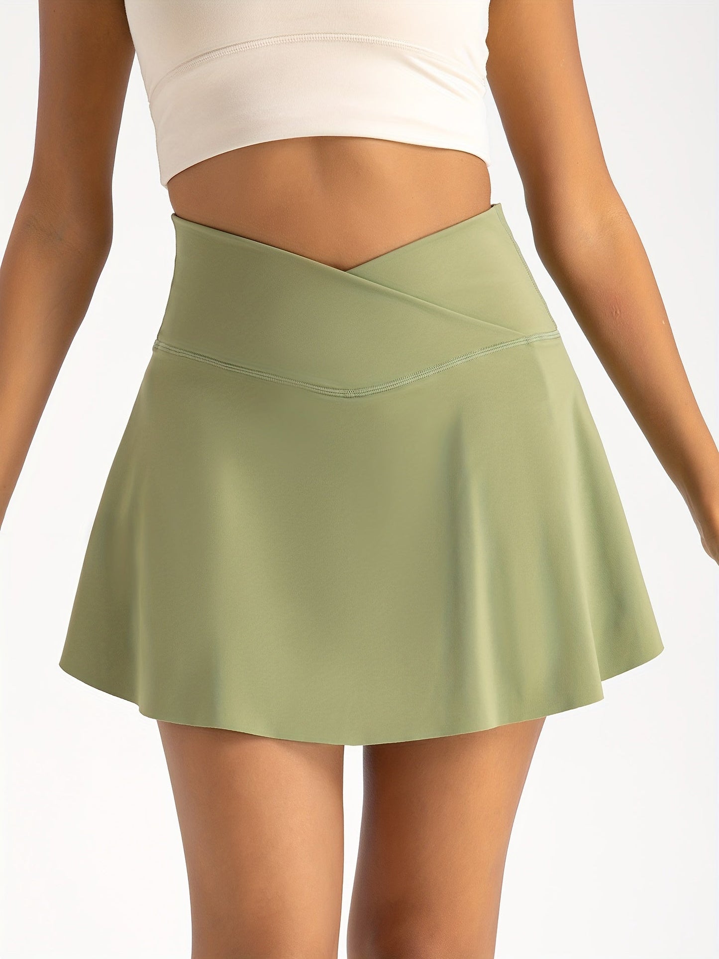Women's 2-in-1 Tennis Skirt With Inner Pocket Shorts - High Waist Golf And Yoga Activewear WardBoyzPROShop