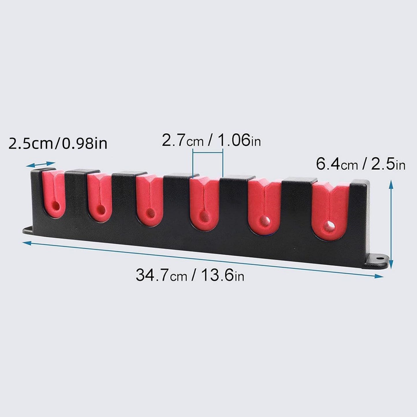 6 Rods Capacity 2pcs Wall-mounted Fishing Rod Holders, Fish Pole Organizer For Garage & Boat