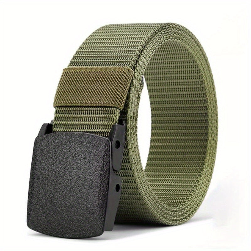 1pc Automatic Buckle Nylon Male Army Tactical Belt Mens Military Waist Canvas Belts, Ideal Choice For Gifts WardBoyzPROShop