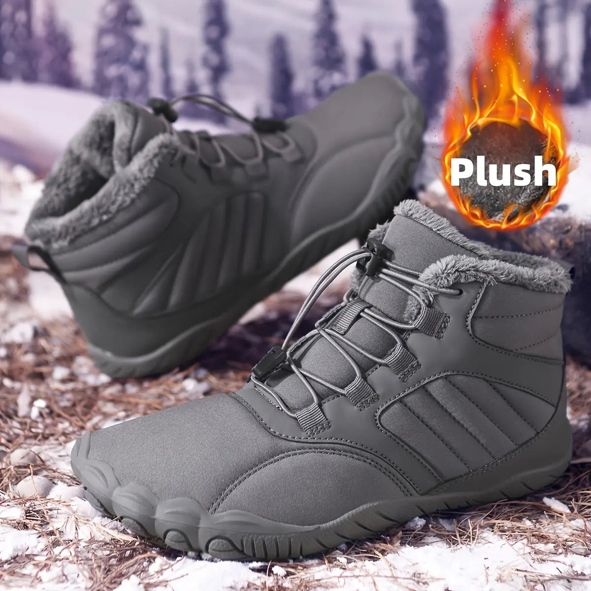 Non-Slip & Waterproof Winter Barefoot Shoes, Walking Hiking Boots For Women Men, Hike Footwear Barefoot Boots, Women Snow Boots, Waterproof Trail Shoes, Wide Toe Box Barefoot Sneakers, Unisex Warm Boots WardBoyzPROShop