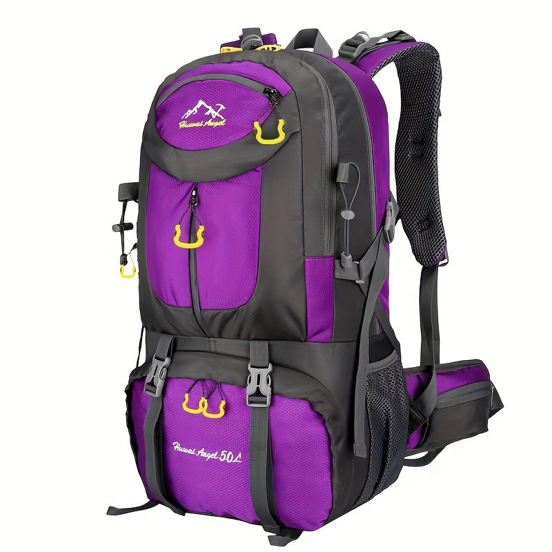 1pc 13.21gal Large Capacity Mountaineering Bag, Waterproof Hiking Backpack For Men Women, Suitable For Outdoor Travel Climbing Camping - WardBoyzPROShop