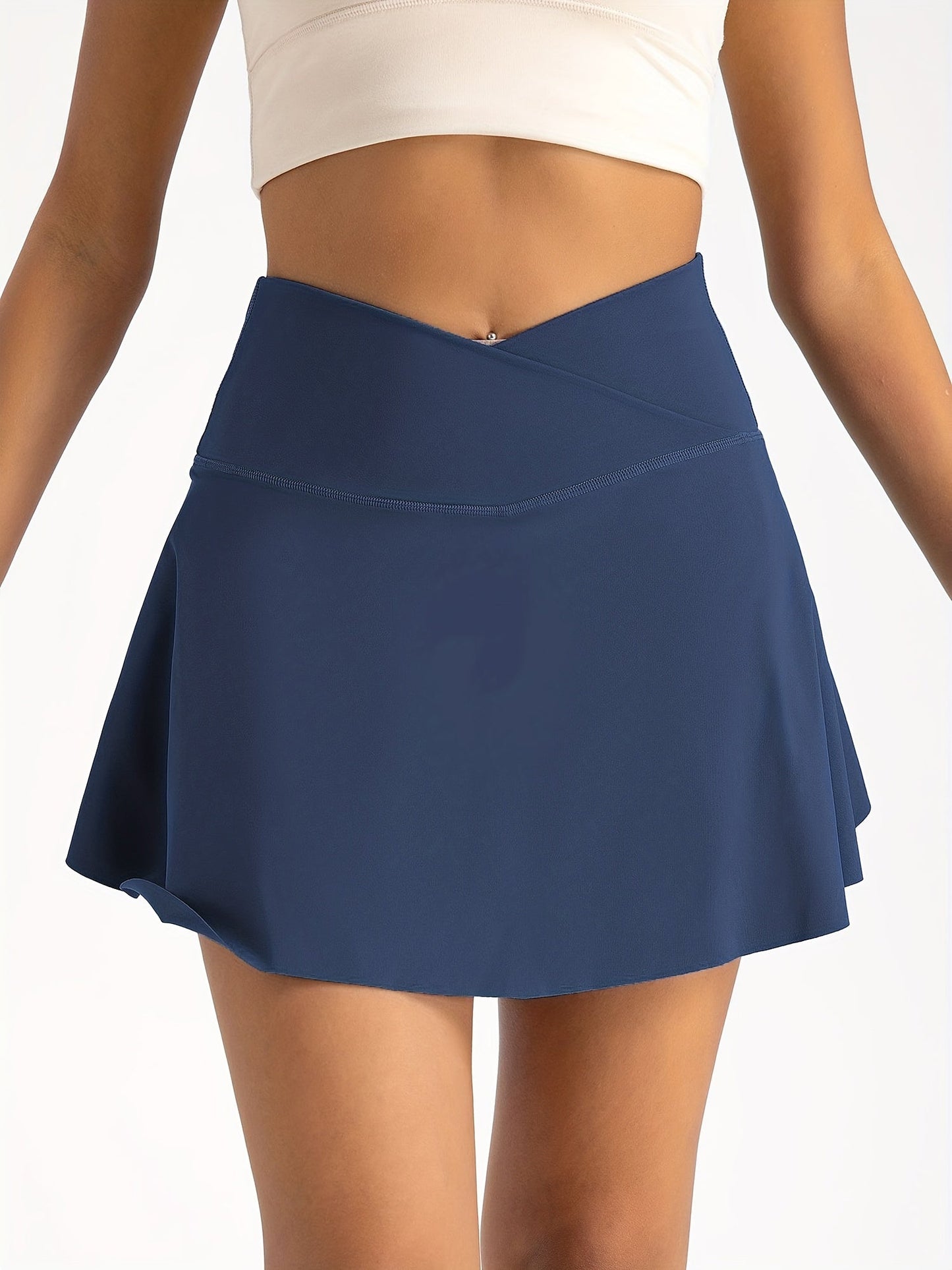 Women's 2-in-1 Tennis Skirt With Inner Pocket Shorts - High Waist Golf And Yoga Activewear WardBoyzPROShop