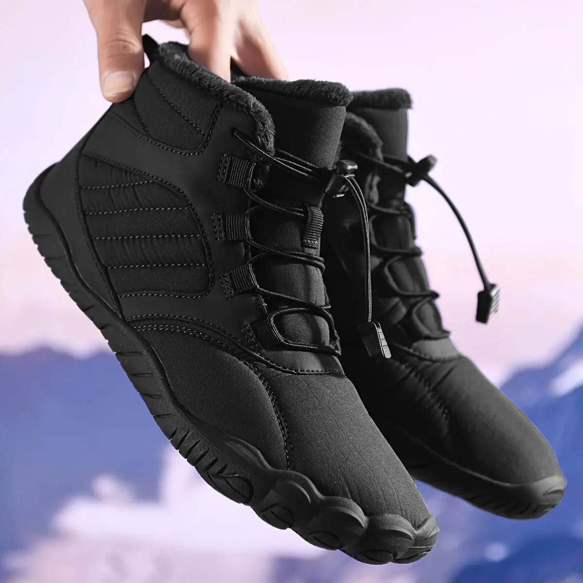 Non-Slip & Waterproof Winter Barefoot Shoes, Walking Hiking Boots For Women Men, Hike Footwear Barefoot Boots, Women Snow Boots, Waterproof Trail Shoes, Wide Toe Box Barefoot Sneakers, Unisex Warm Boots WardBoyzPROShop