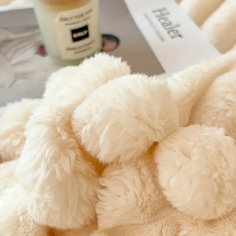 Luxurious Faux Rabbit Fur Throw Blanket - Soft, Warm & Cozy for Couch, Bed, Office, and Travel - Versatile All-Season Gift, Christmas present WardBoyzPROShop