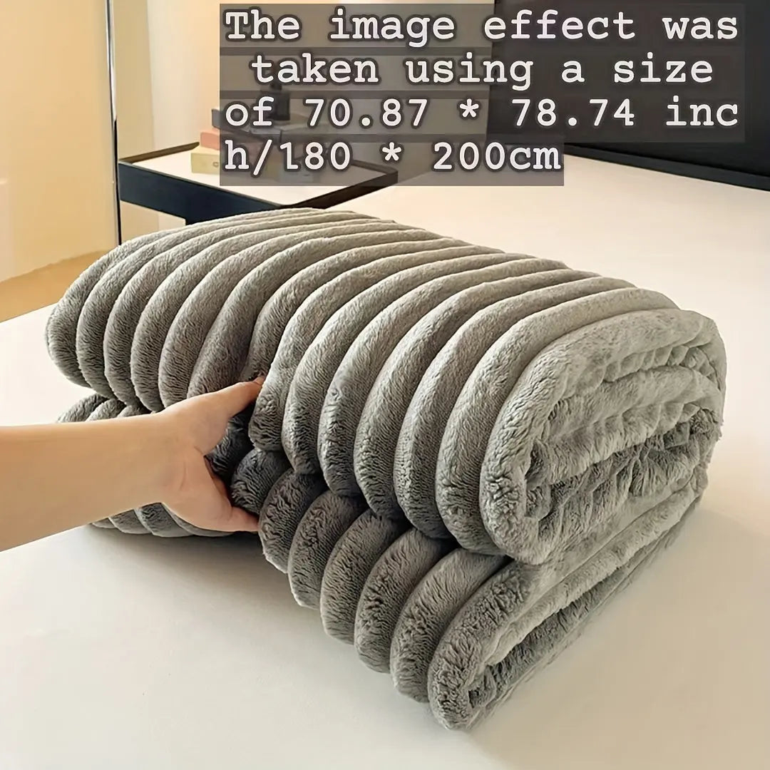 Luxurious Faux Rabbit Fur Throw Blanket - Soft, Warm & Cozy for Couch, Bed, Office, and Travel - Versatile All-Season Gift, Christmas present WardBoyzPROShop