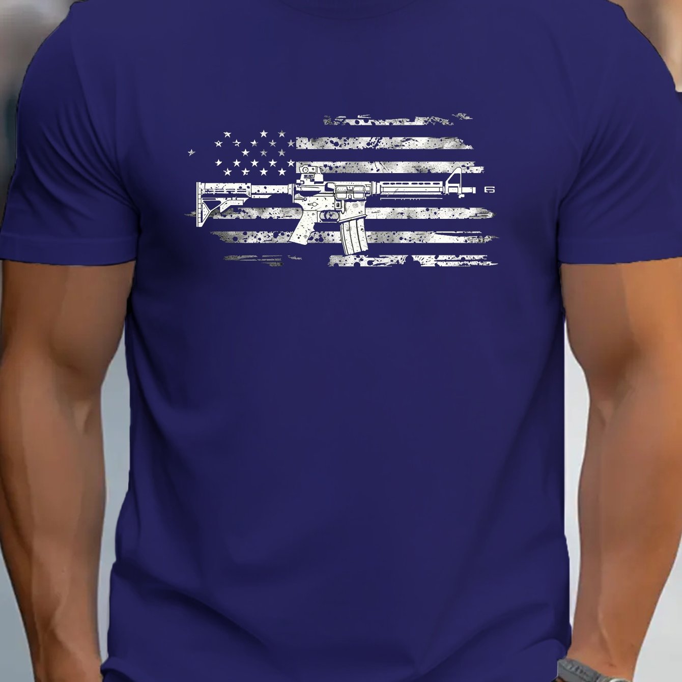flag rifles G500 pure cotton men's T-shirt comfort fit WardBoyzPROShop