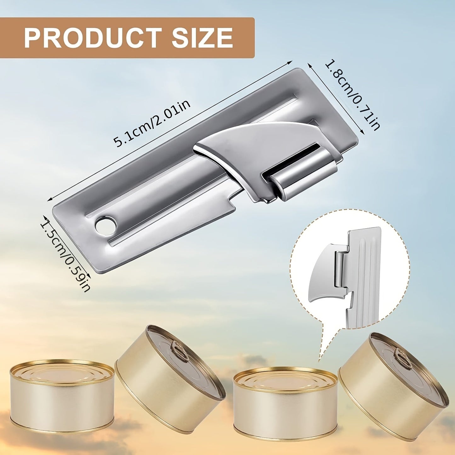 10pcs/set, Can Opener, Camping Can Opener, Stainless Steel Military Can Opener, Survival Can Opener, Army Can Opener, Backpack Can Opener, Kitchen Gadgets, Cheap Items WardBoyzPROShop