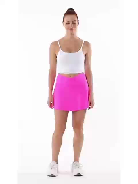 Women's 2-in-1 Tennis Skirt With Inner Pocket Shorts - High Waist Golf And Yoga Activewear WardBoyzPROShop
