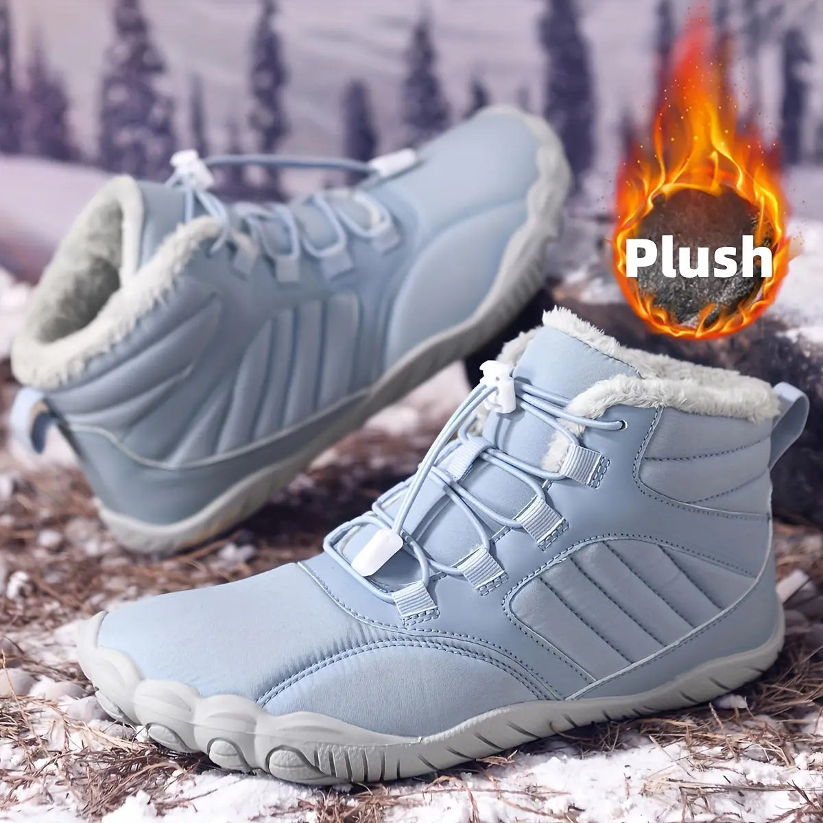 Non-Slip & Waterproof Winter Barefoot Shoes, Walking Hiking Boots For Women Men, Hike Footwear Barefoot Boots, Women Snow Boots, Waterproof Trail Shoes, Wide Toe Box Barefoot Sneakers, Unisex Warm Boots WardBoyzPROShop