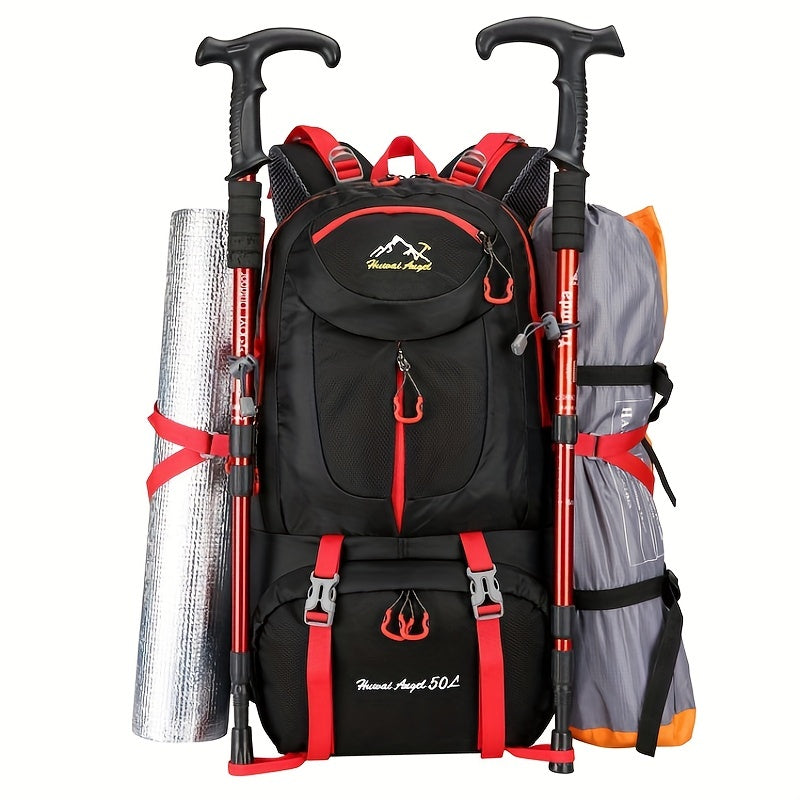 1pc 13.21gal Large Capacity Mountaineering Bag, Waterproof Hiking Backpack For Men Women, Suitable For Outdoor Travel Climbing Camping - WardBoyzPROShop