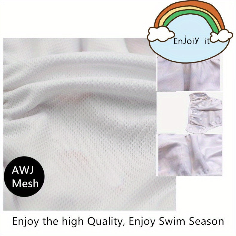 1pc Reusable Baby Swim Diaper, Adjustable Diaper Swim For Toddlers 9 Months - 3 Years Old, For Swimming Lessons Baby Girls, Boys, Natural Color Swim Diaper, Halloween, Thanksgiving And Christmas Gift WardBoyzPROShop