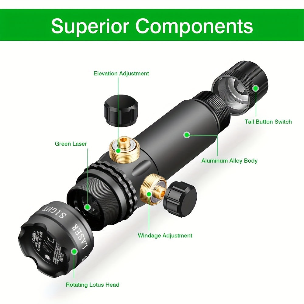 Tactical Green Laser Sight with Switch Rail and Barrel Mounts for Rifles WardBoyzPROShop