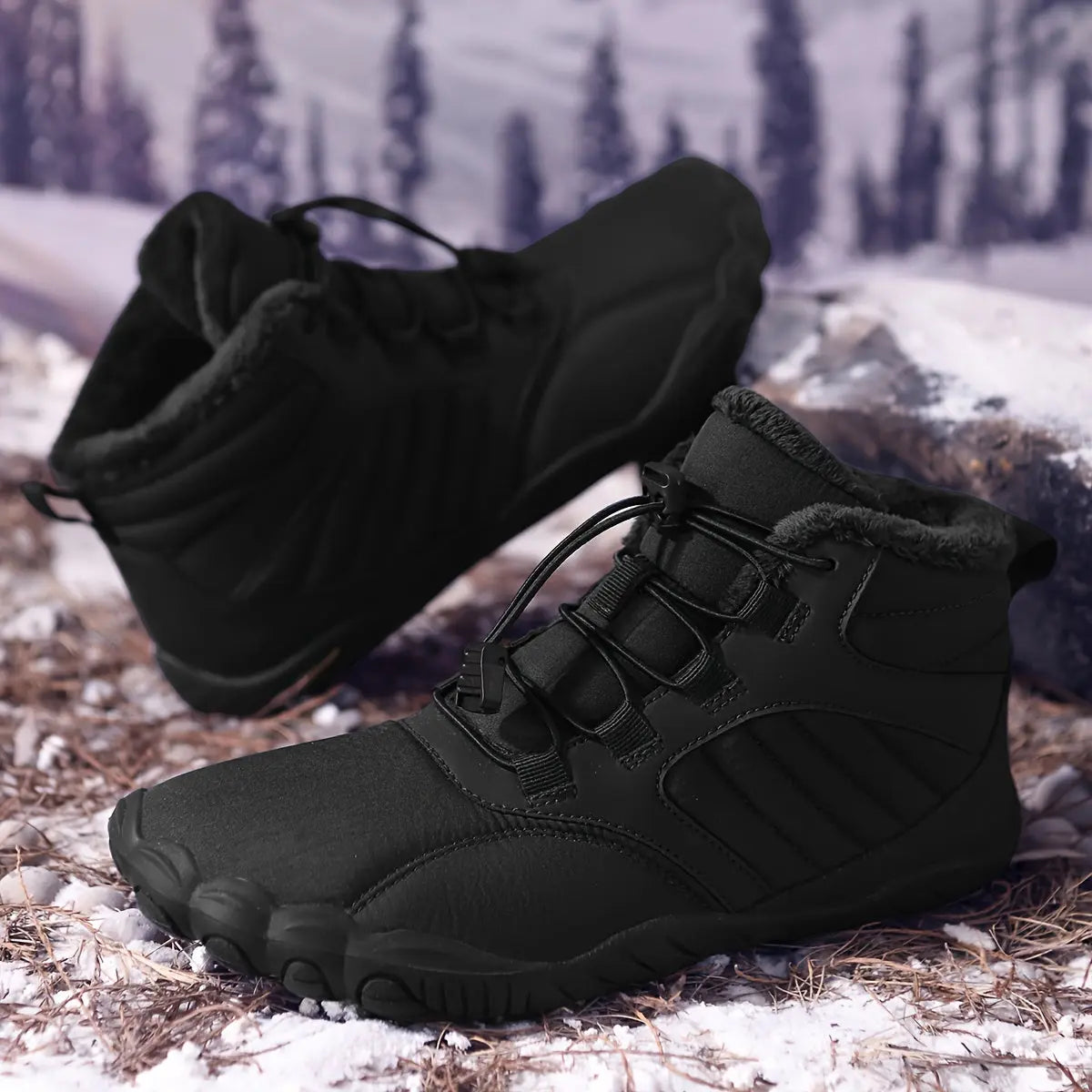 Non-Slip & Waterproof Winter Barefoot Shoes, Walking Hiking Boots For Women Men, Hike Footwear Barefoot Boots, Women Snow Boots, Waterproof Trail Shoes, Wide Toe Box Barefoot Sneakers, Unisex Warm Boots WardBoyzPROShop