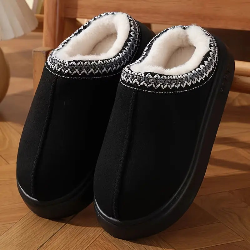 Winter Lace Fashion Cotton Slippers For Men And Women Casual Couples Indoor And Outdoor Warm Cotton Shoes, Cold And Comfortable Shoes, Bread Shoes WardBoyzPROShop
