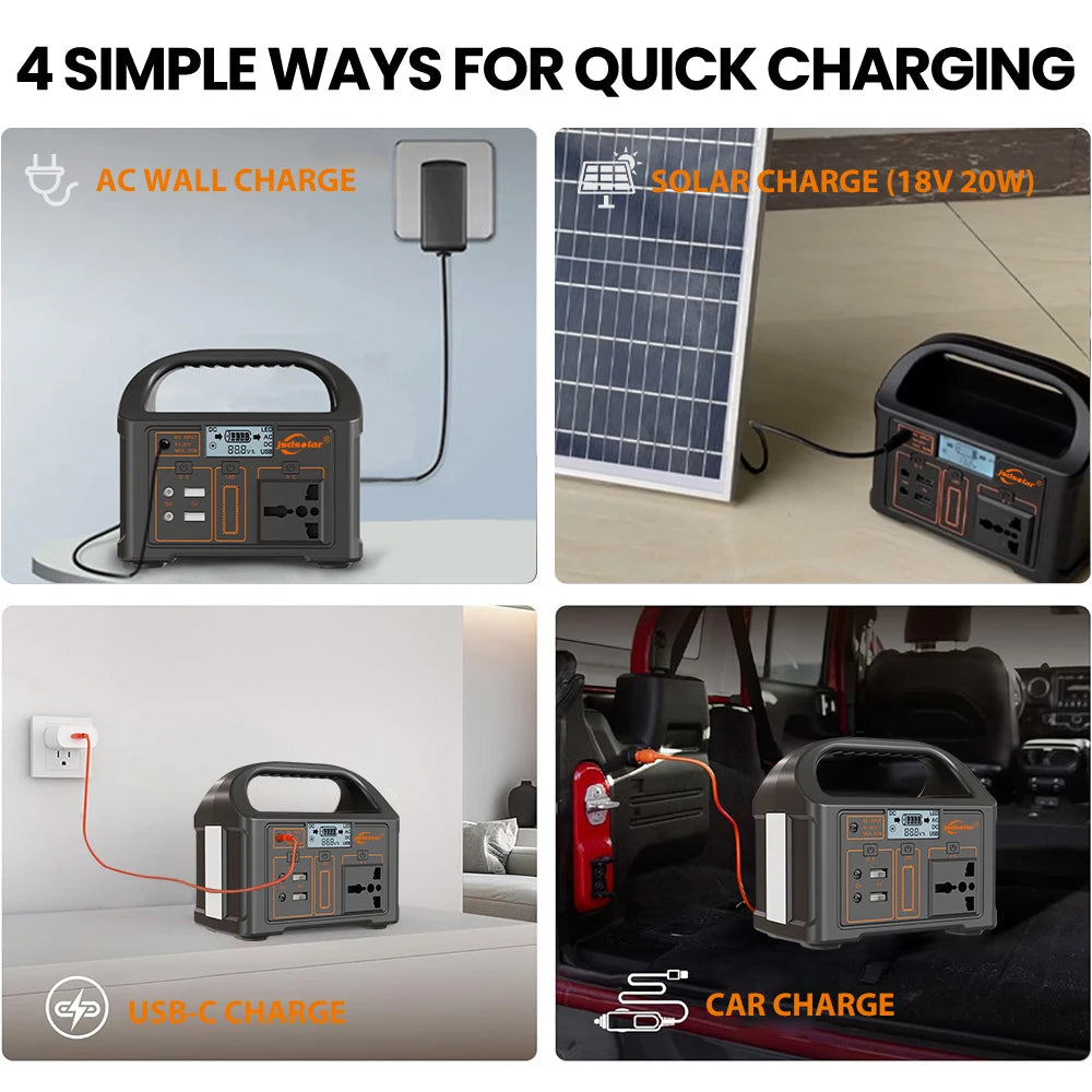 24000mAh Power Station 100W LiFePO4 Solar Generator Portable Power Station UPS Emergency Energy Storage Supply for Camping RV WardBoyzPROShop