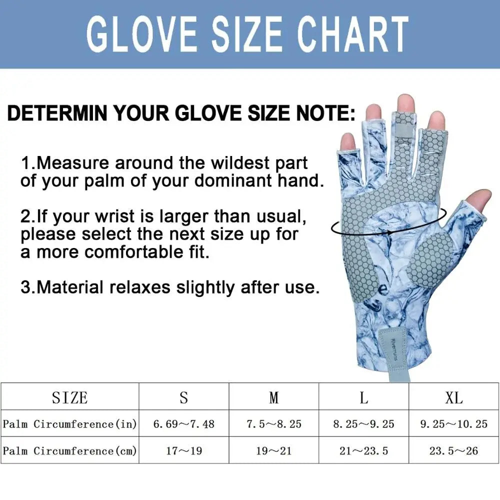 Riverruns Fingerless Fishing Gloves are designed for Men and Women Fishing, Boating, Kayaking, Hiking, Running, Cycling WardBoyzPROShop