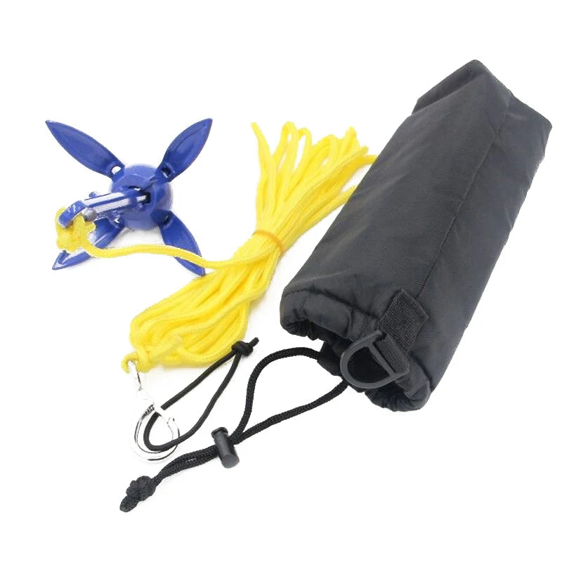 Foldable Aluminum Anchor Kit with Rope for Canoe Kayak Small Boat F-Best WardBoyzPROShop