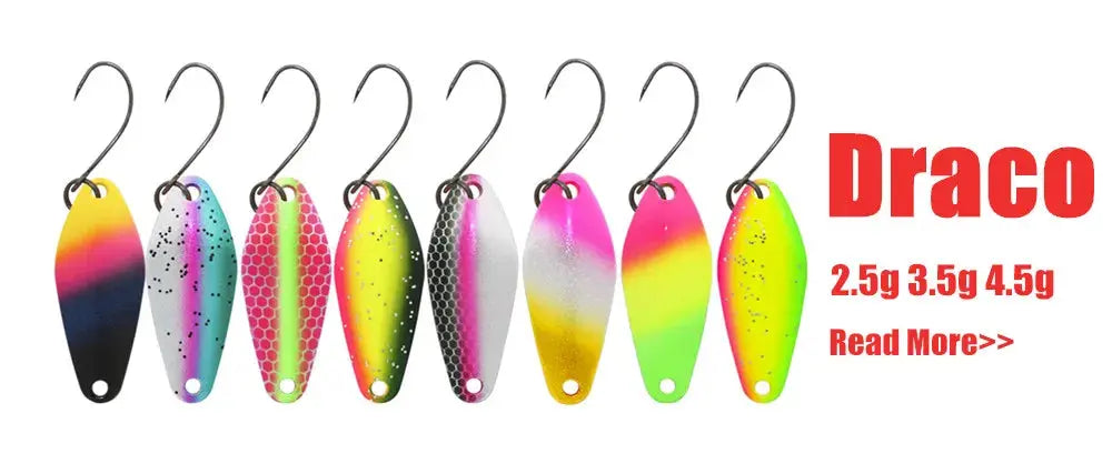 Jerry Draco Micro Spoon Trout Lures UL UV Colors Ultralight Fishing Tackle Freshwater Artificial Bait WardBoyzPROShop