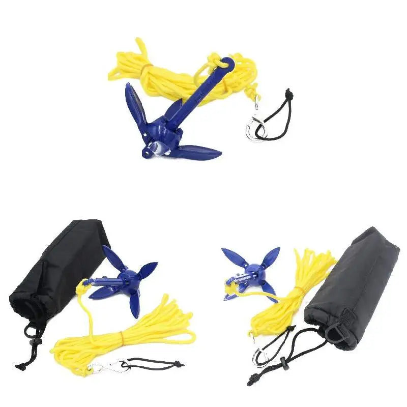 Foldable Aluminum Anchor Kit with Rope for Canoe Kayak Small Boat F-Best WardBoyzPROShop