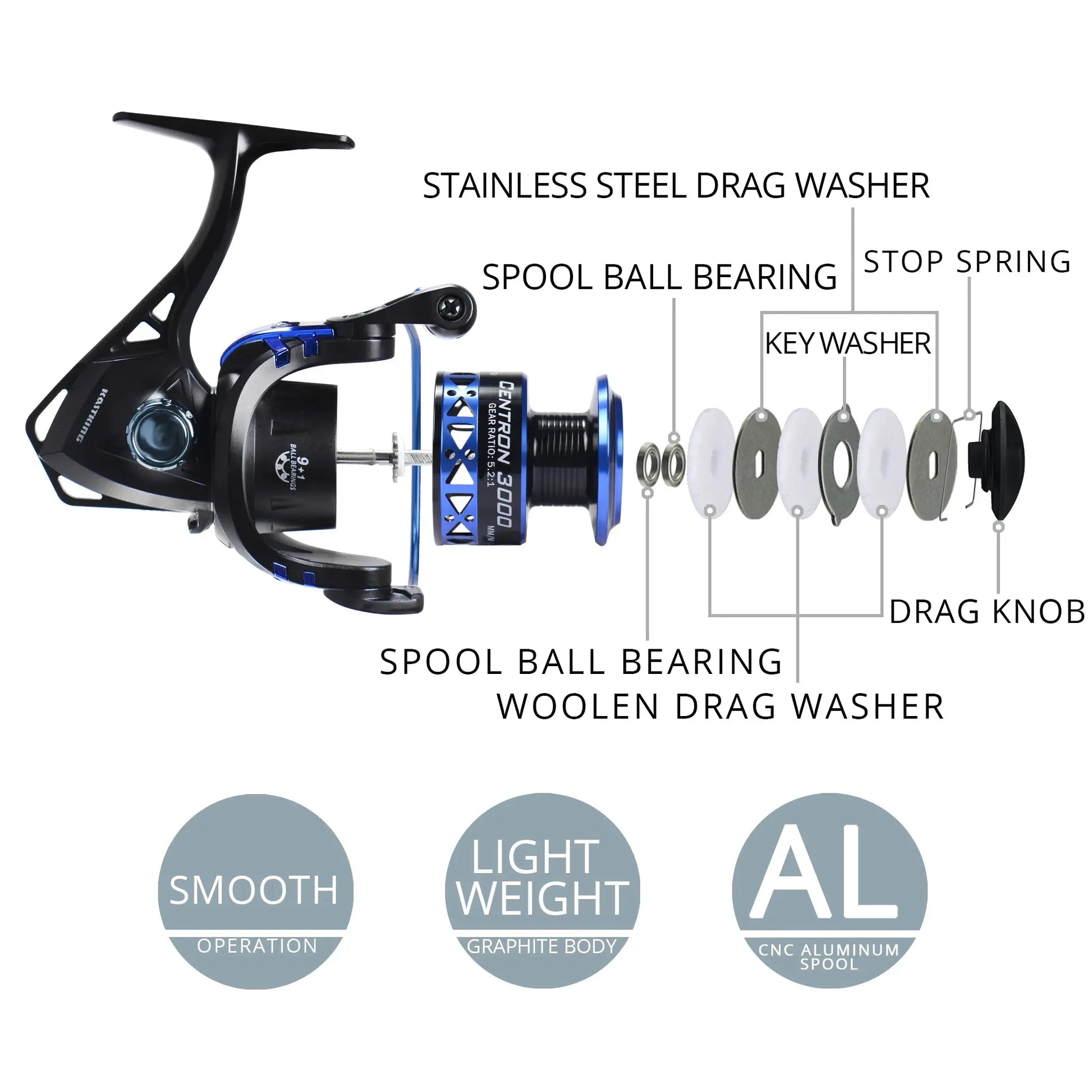KastKing Centron & Summer One Way Clutch System Low Profile Spinning Reel 9+1 Ball Bearings Max Drag 8KG Carp Fishing Reel WardBoyzPROShop