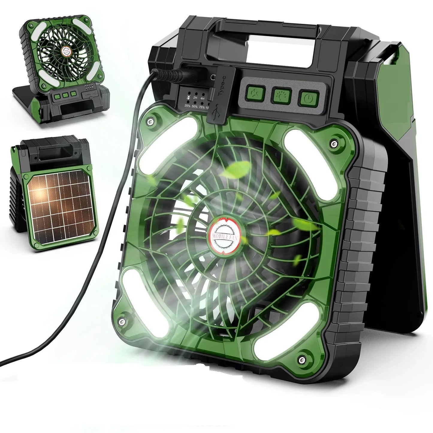 Long Battery Life 18 Hours Outdoor Solar Energy Fan Lamp Tent Light Camping Fishing USB Dual-Use Charging Long Battery Life WardBoyzPROShop