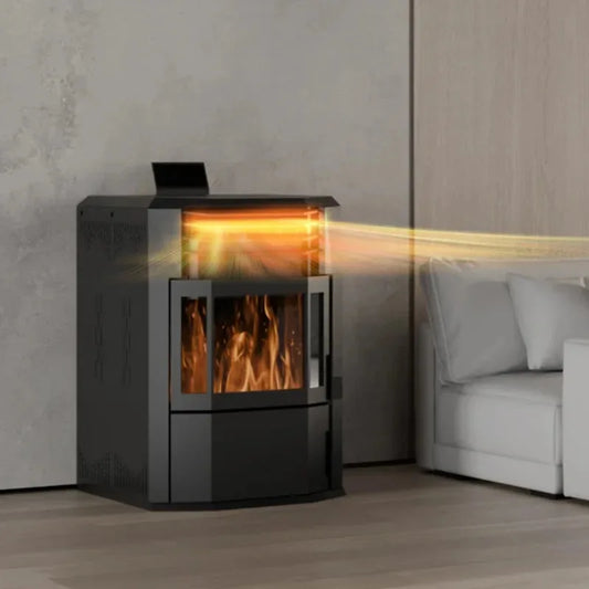 【Best-selling】10kW Automatic Modern Indoor Wood Burner Biomass Pellet Stove Central Water Heating Free-standing for Home Firepla