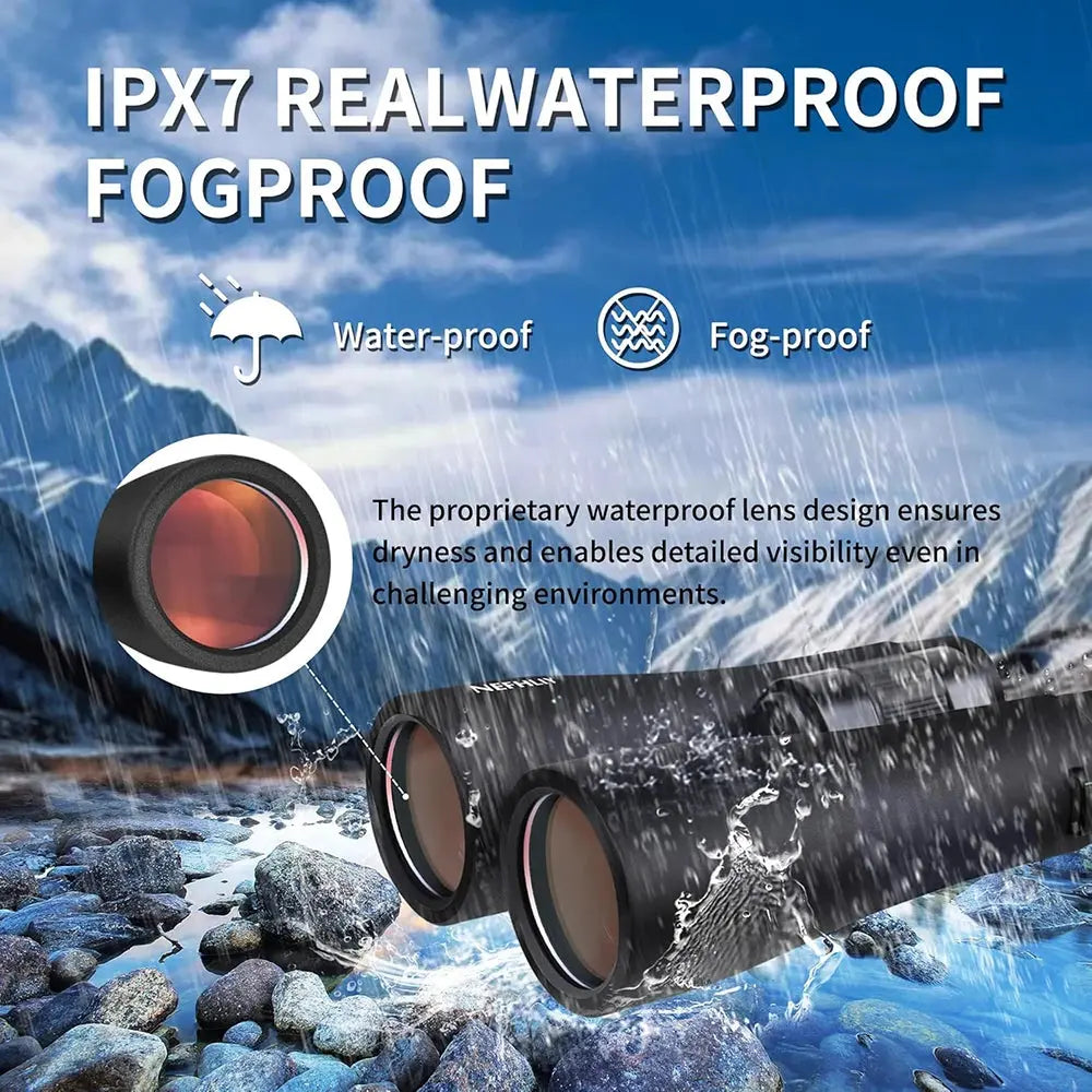 12x50 HD Binoculars for Adults High Powered Large View Binoculars with Clear Vision IPX7 Waterproof Telescope for Hunting Travel WardBoyzPROShop