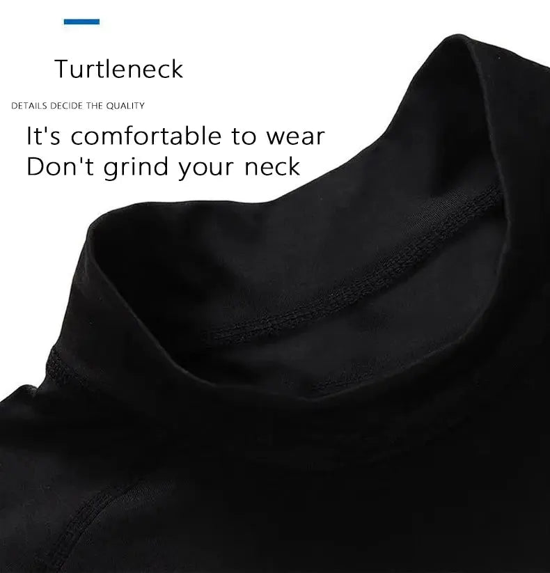 Men's Workout Compression Shirt Turtleneck Long Sleeve Rash Guard Gym Base Layer Athletic Undershirt Gear Sports Shirt WardBoyzPROShop