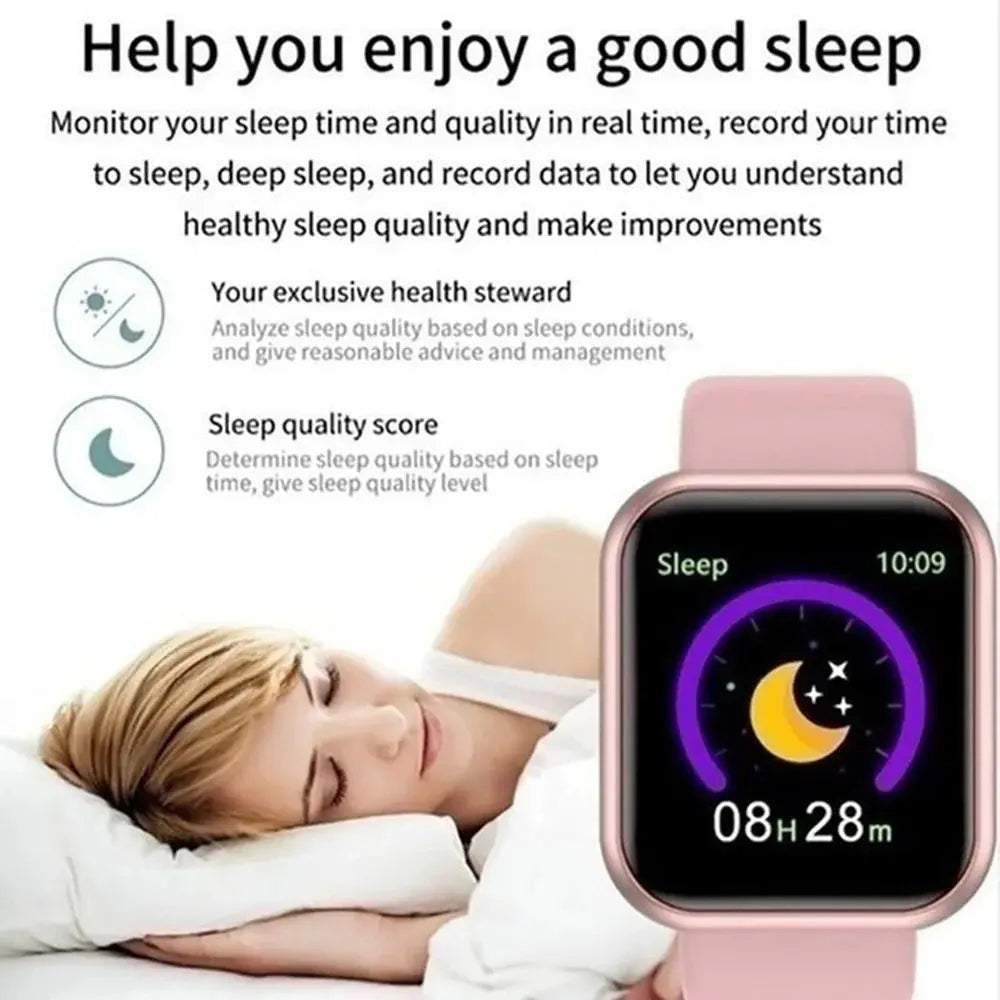 Multifunctional Smart Watch Men Women Bluetooth Connected Phone Music Fitness Sports Bracelet Sleep Monitor Y68 Smartwatch D20 WardBoyzPROShop