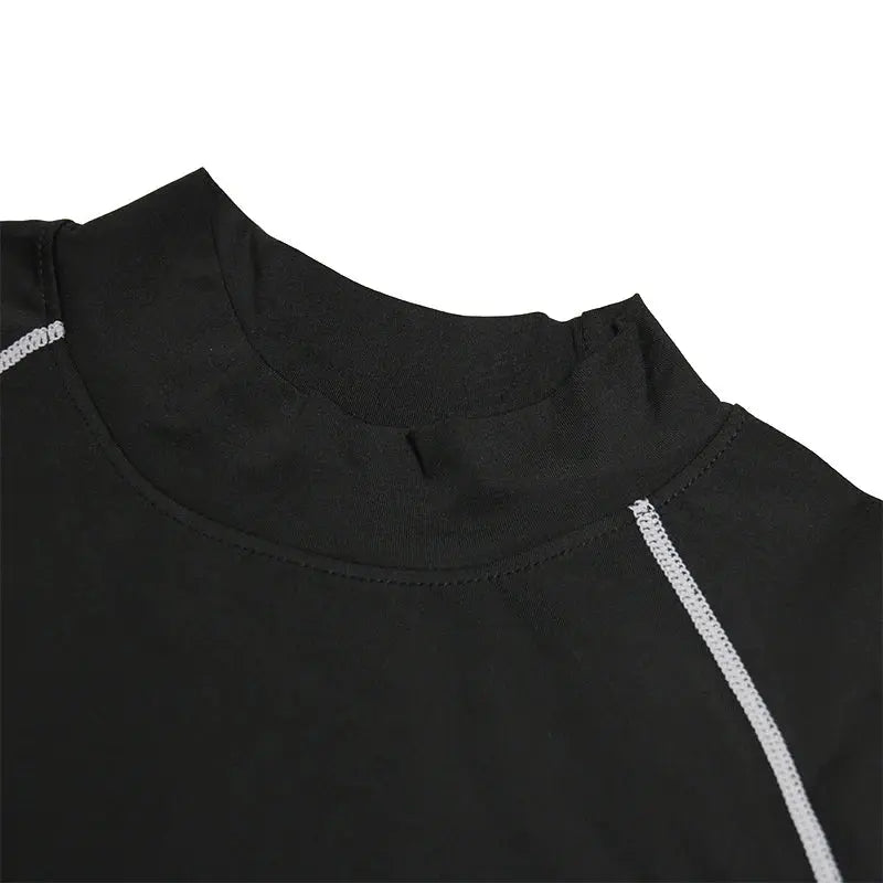 Men's Workout Compression Shirt Turtleneck Long Sleeve Rash Guard Gym Base Layer Athletic Undershirt Gear Sports Shirt WardBoyzPROShop