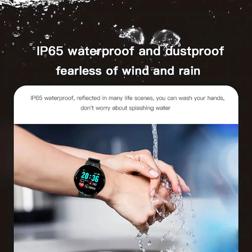 D18 Smart Watch Men Women Smartwatch Blood Pressure Waterproof Digital Watches Sports Fitness Tracker Watch for apple watch band WardBoyzPROShop