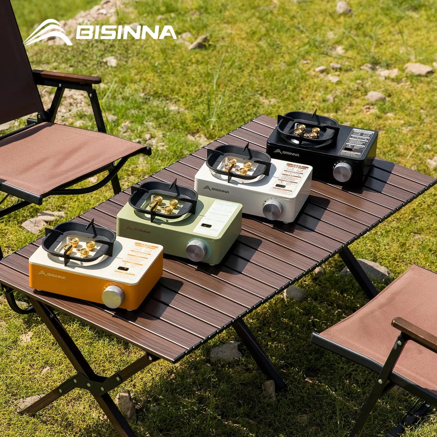 BISINNA Camping Gas Stove 5800W High Firepower Outdoor Portable Cassette Burner for Picnic Hiking Trekking WardBoyzPROShop