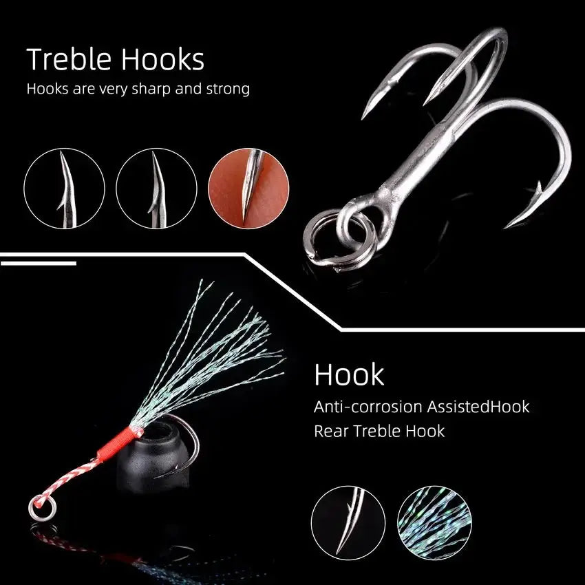 5pcs Metal Jig Fishing Lure Weights 10g-40g Trolling Hard Bait Bass Fishing Bait Tackle Trout Jigging Lure Jigs Saltwater Lures WardBoyzPROShop