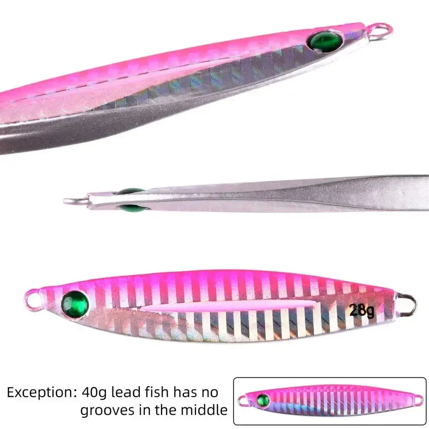 5pcs Metal Jig Fishing Lure Weights 10g-40g Trolling Hard Bait Bass Fishing Bait Tackle Trout Jigging Lure Jigs Saltwater Lures WardBoyzPROShop