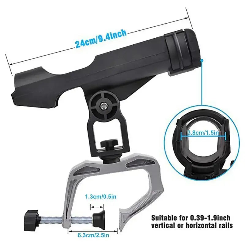 Boats Fishing Rod Holders 360 Degree Adjustable Fishing Pole Stand Marine Rod Rack Yacht Fishing Pole Support Fish Supplies WardBoyzPROShop
