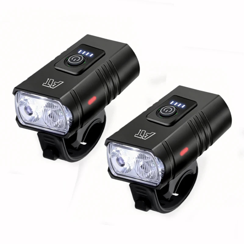 LED Bicycle Front Light Type-C Rechargeable Bicycle Headlight MTB Road Bike Headlamp Easy to Install Cycling Accessories