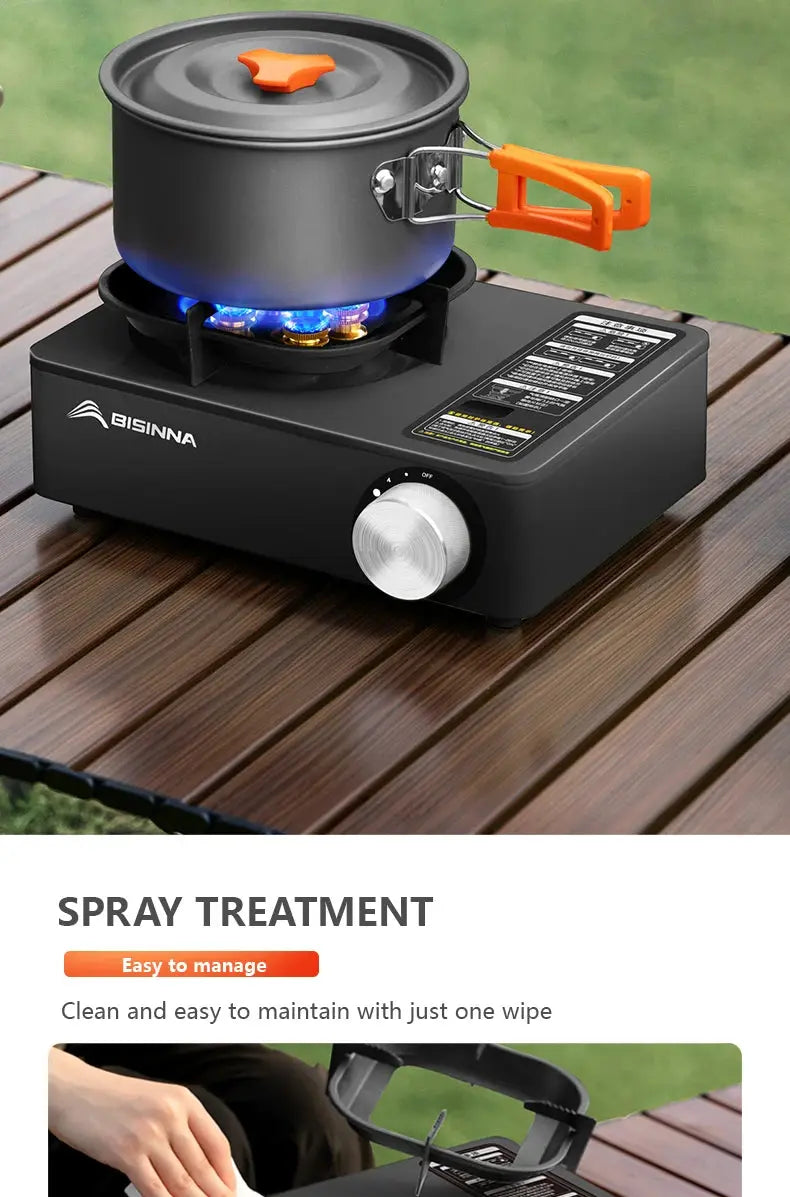 BISINNA Camping Gas Stove 5800W High Firepower Outdoor Portable Cassette Burner for Picnic Hiking Trekking WardBoyzPROShop