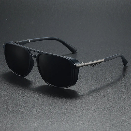 JSJM 2024 New Style Steampunk Polarized Sunglasses for Men and Women, Vintage Square Punk Sun Glasses, Shades Eyewear, UV400