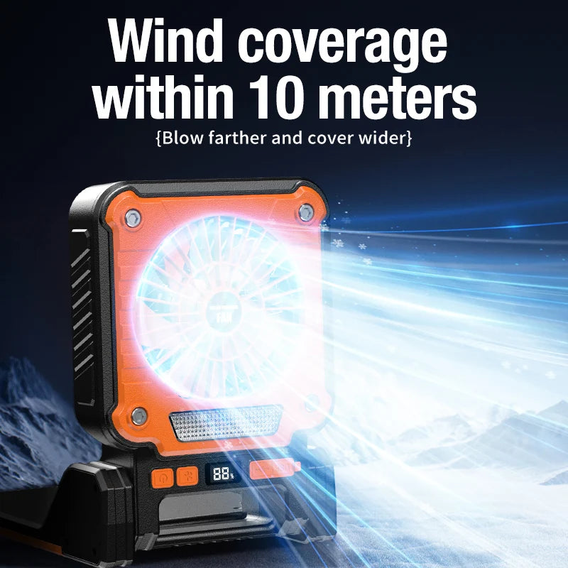 Outdoor camping fan portable USB tent lighting LED multifunctional Amazon camping solar electric fan WardBoyzPROShop
